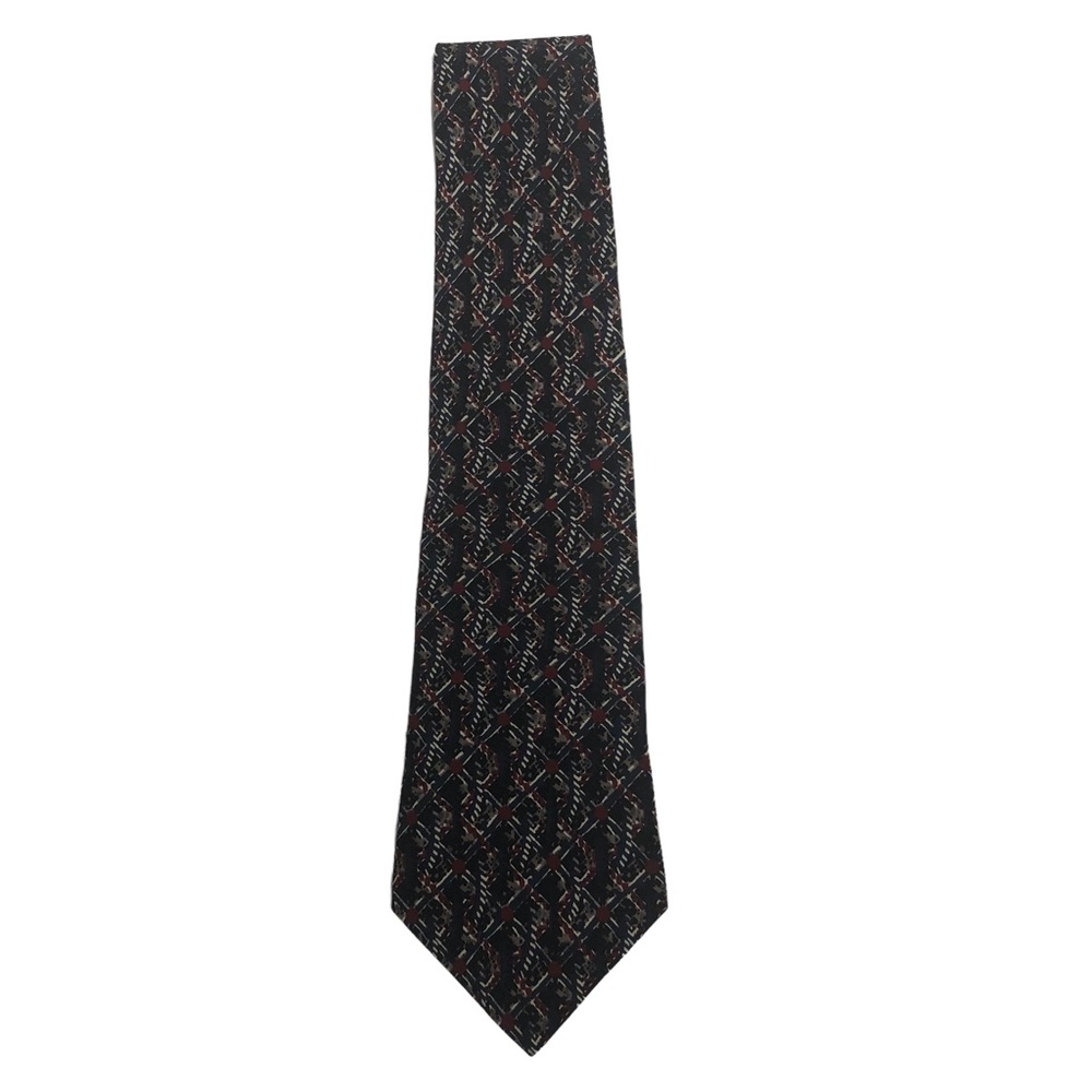 Farrah Multicolored Abstract Print Silk Tie - Picture 4 of 13